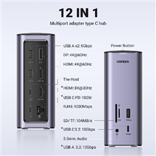 Ugreen 90325 - Bộ chuyển đổi đa năng USB-C 12 in 1