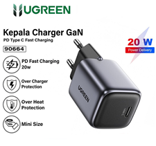 UGREEN 90664 Củ sạc nhanh Nexode 20W USB-C PD GaN Fast Charger EU (Space Gray) chính hãng