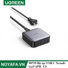 Ugreen 90735 Bộ sạc USB C Nexode GaN 65W Desktop Charger US cao cấp