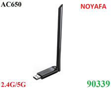 USB Wifi UGREEN AC650 Ăng-ten Dài - Băng Tần Kép 2.4GHz & 5GHz (Mã 90339)
